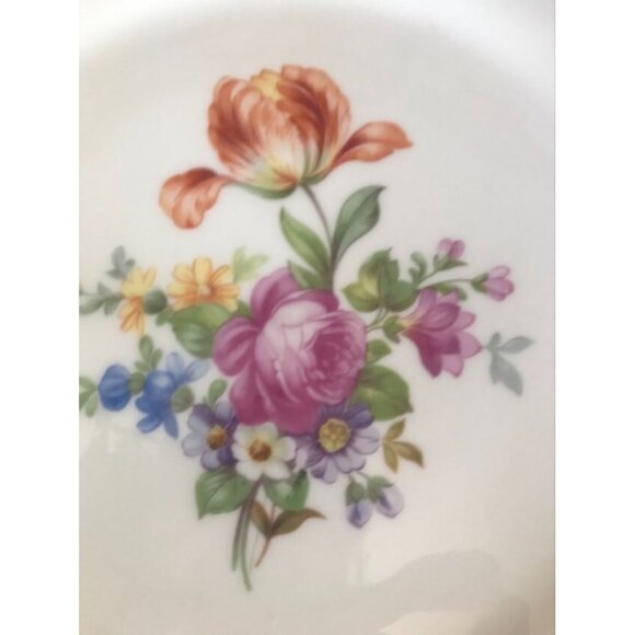 Reichenbach Fine China Floral Round Platter Plate GermanyHeavy Gold Trim 13" - Picture 2 of 11